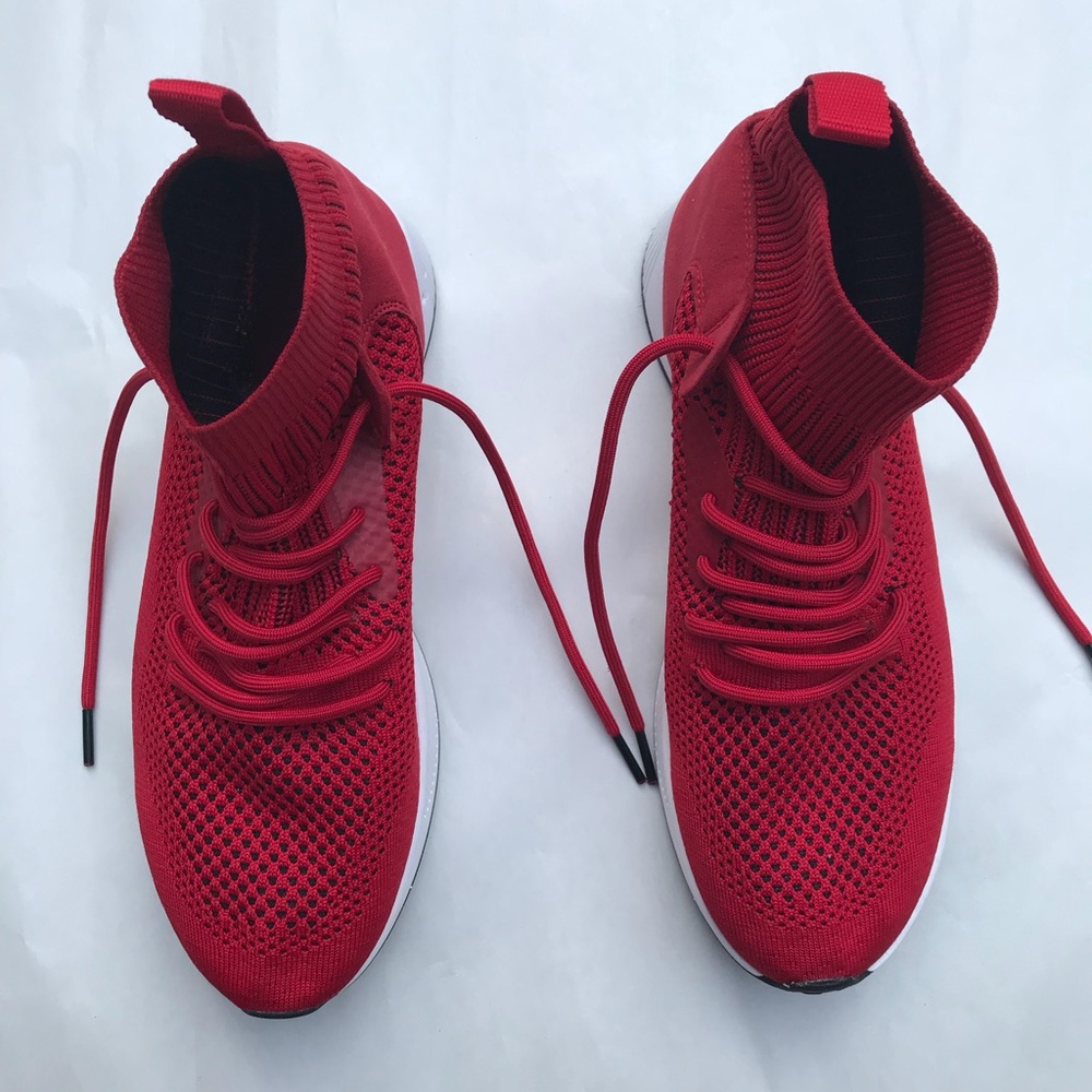 ZARA MAN RED MEN’S SNEAKERS - Picture 2 of 8